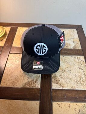 SIG Logo Black and Gray Richardson Trucker Hat
